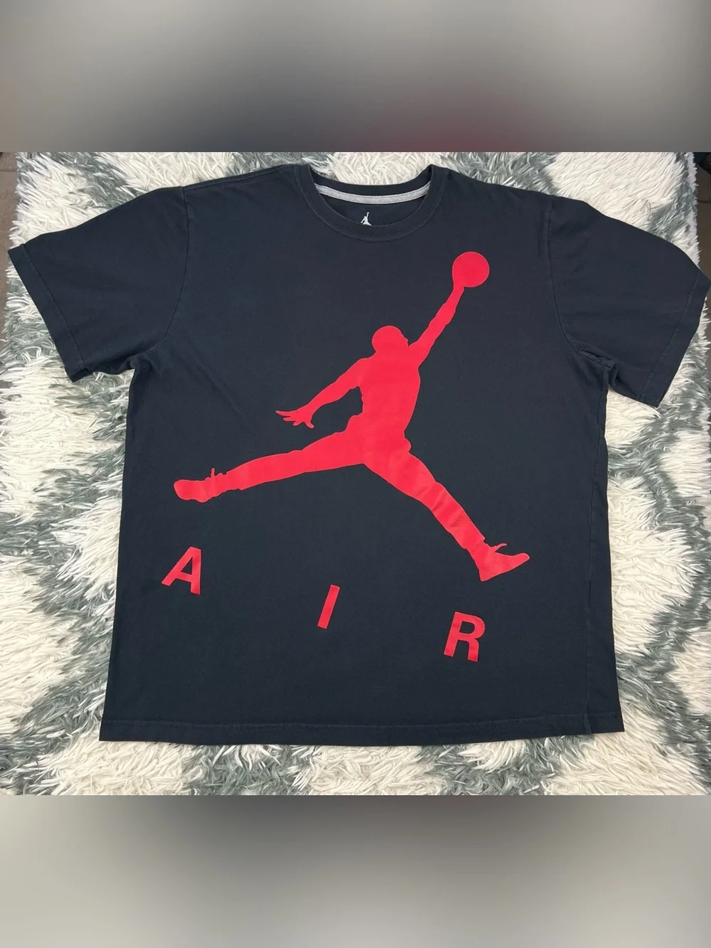 Jordan Jumpman Air Men’s Black Red Logo T-shirt Size XXL